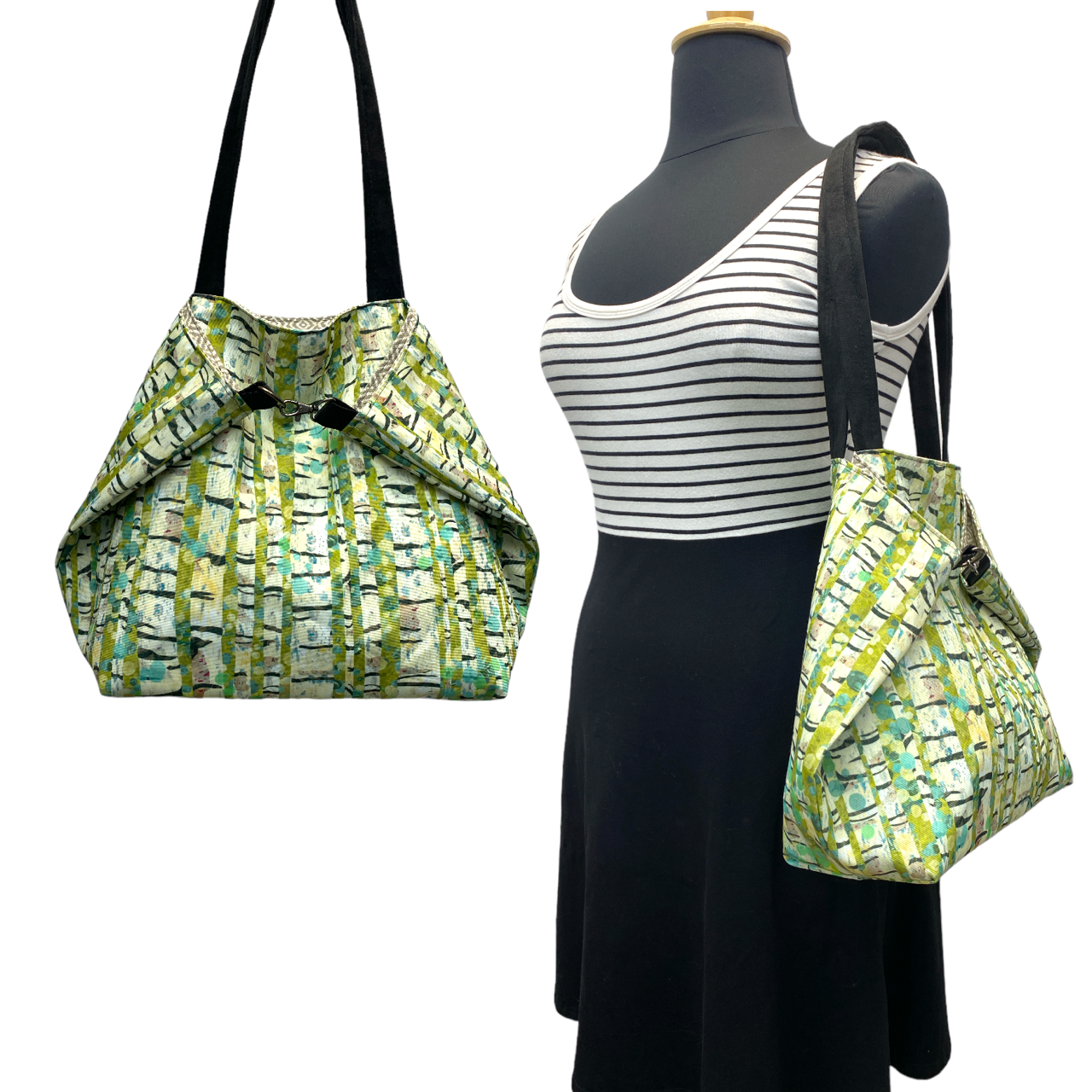 Simple Sack TOTE - Green Birch Trees
