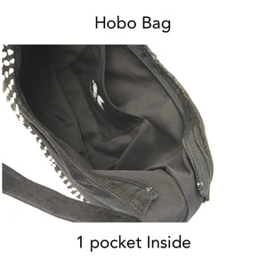 SALE Hobo Black Grey Cream Flower Moon