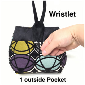 Sale Evening Wristlet Black on Black Overlay of Lace Mix of Beautiful Black