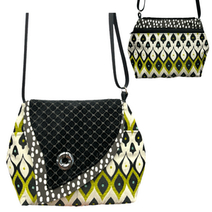 Tiger Lily Bag Black/Light Cream Mardi Gras Green
