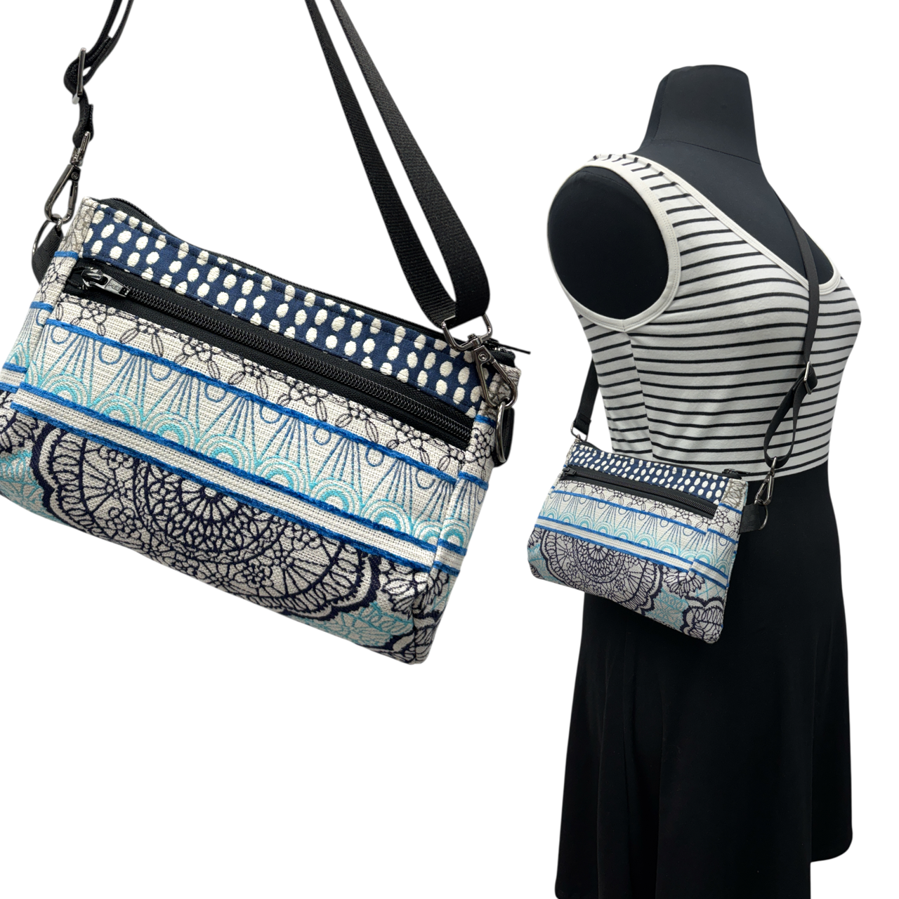 SALE Hip Bag Blue Mandala