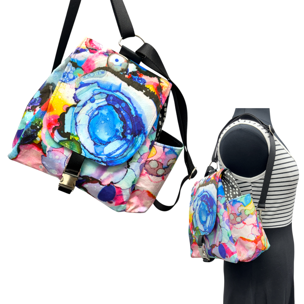 SALE Backpack Rainbow Bubbles