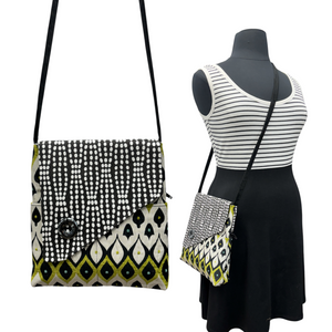 SALE Day Bag Mardi Gras Green Black