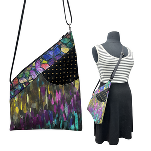SALE Festival Bag Multi-Colored Butterfly Stained Glass