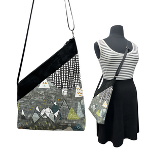 SALE Festival Bag Mountains with Black Top