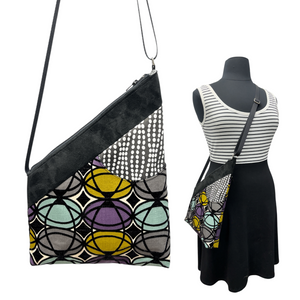 SALE Festival Geometric Purple Mustard Blue Black