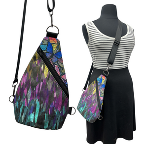 Sale Sling Bag Multi-Colored Butterfly Stained Glass