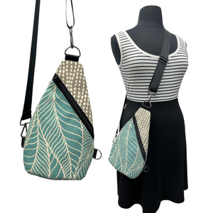 Sale Sling Bag SeaGlass Blue Grey Cream