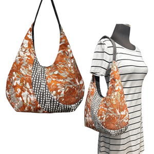 SALE Hobo Orange Grey Splash