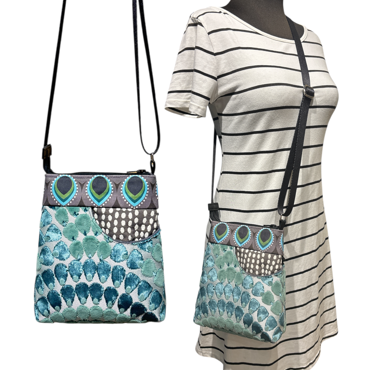 Sale MIILK Bag Peacock Teal Grey