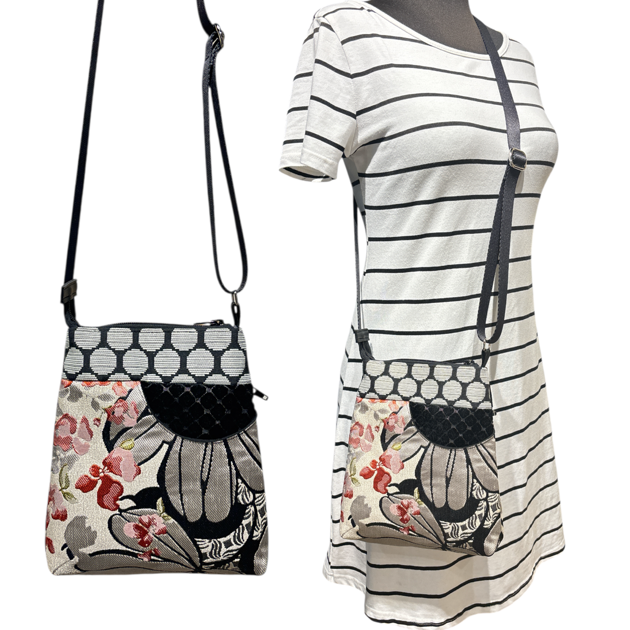 Sale MIILK Bag Cherry Blossom Black Grey