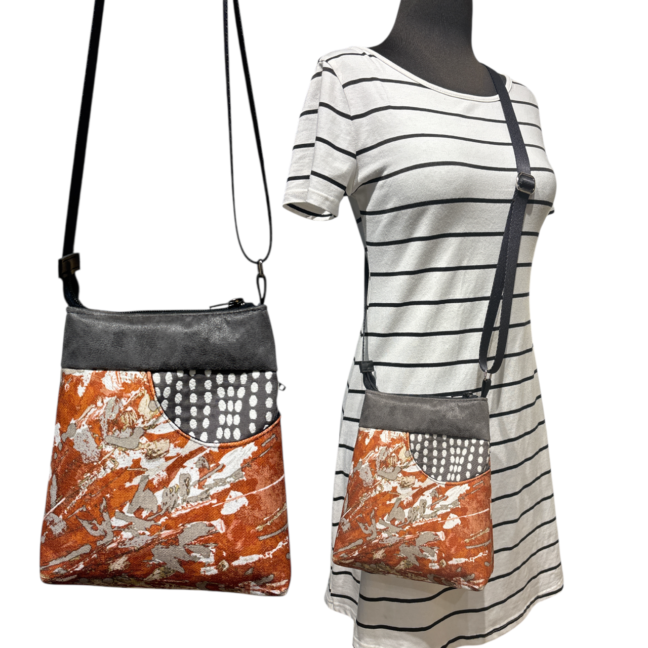 Sale MIILK Bag Orange Grey Splash