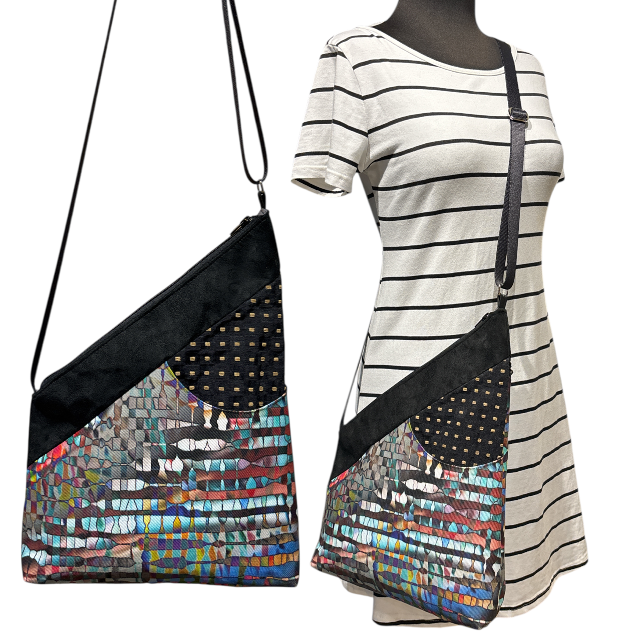 SALE Festival Bag Glitch on Black