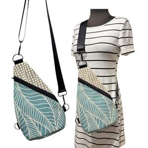 Sale Sling Bag Blue Citrus Shapes