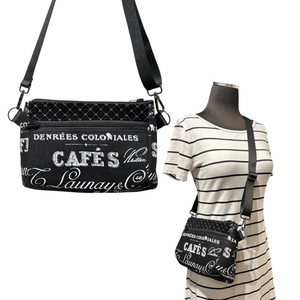 SALE 3-Way Bag Black Script Cafe