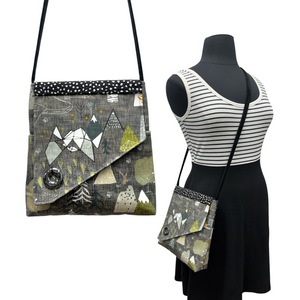 SALE Day Bag Mountains Grey Black