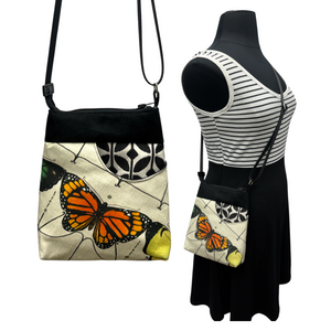 Sale MIILK Bag Specimen Butterfly Monarch on Black