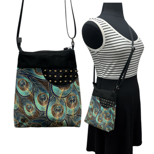 Sale MIILK Bag Green Peacock Feathers with Black