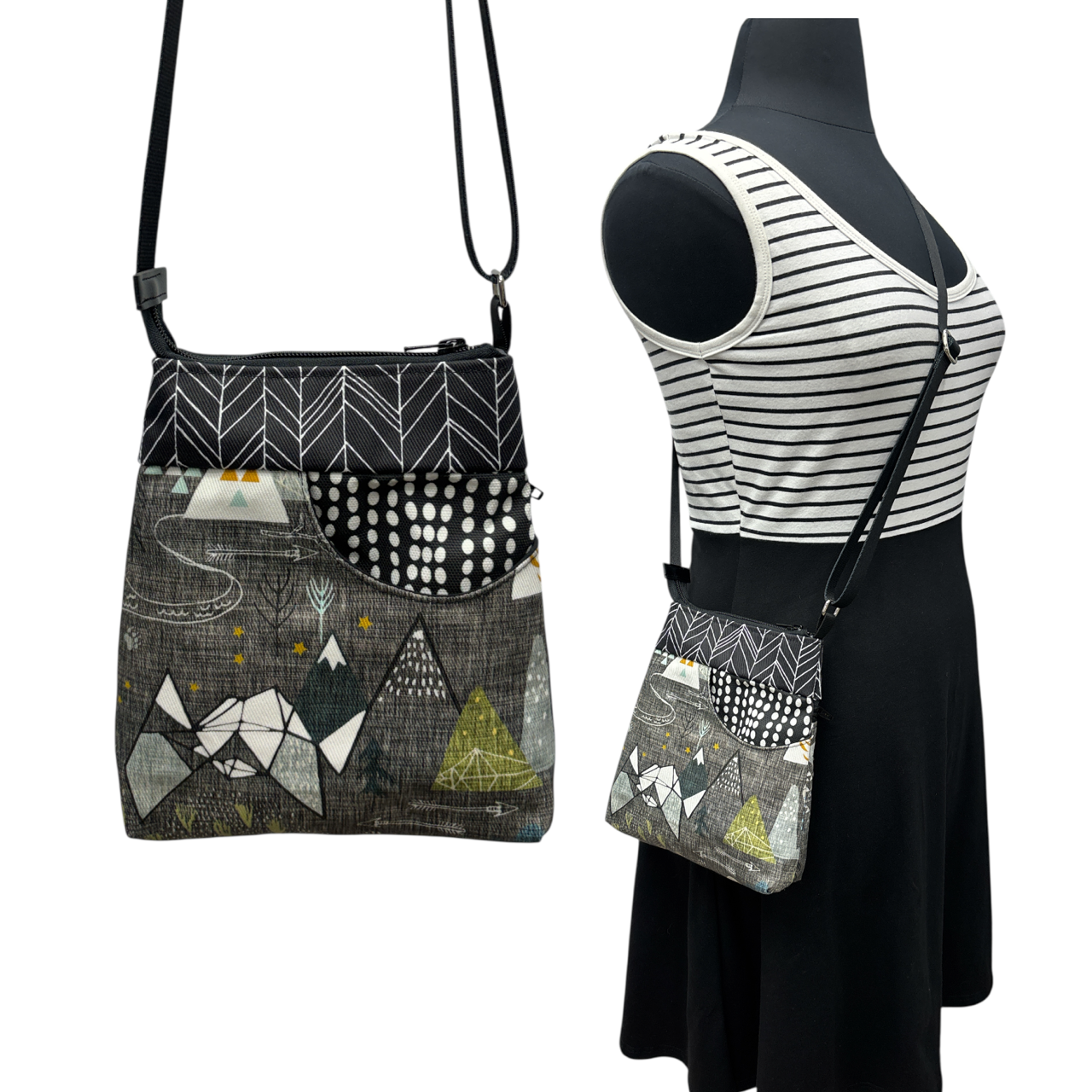 Sale MIILK Bag Black Grey Mountains