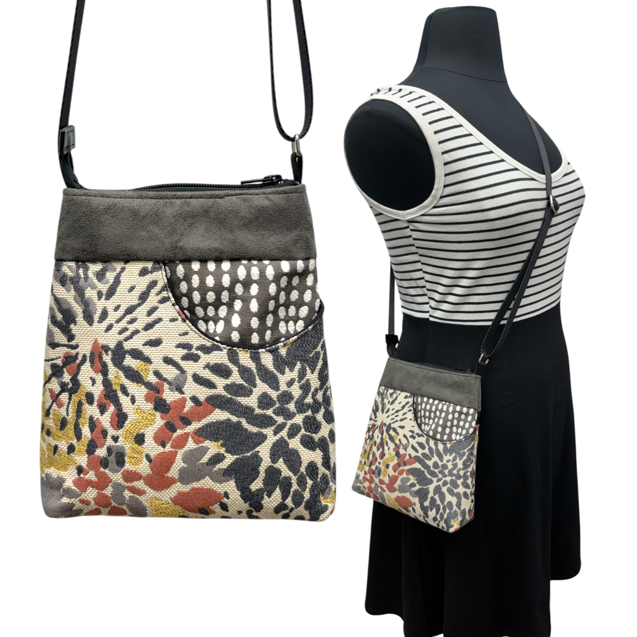 Sale MIILK Bag Grey with Orange Splash