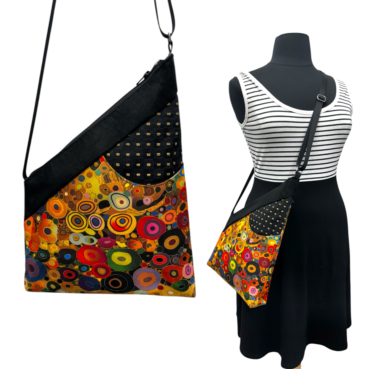 SALE Festival Bag Multicolored Circles