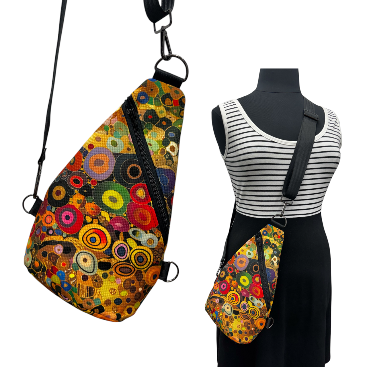 SALE Travel Perfect Sling Multicolored Circles
