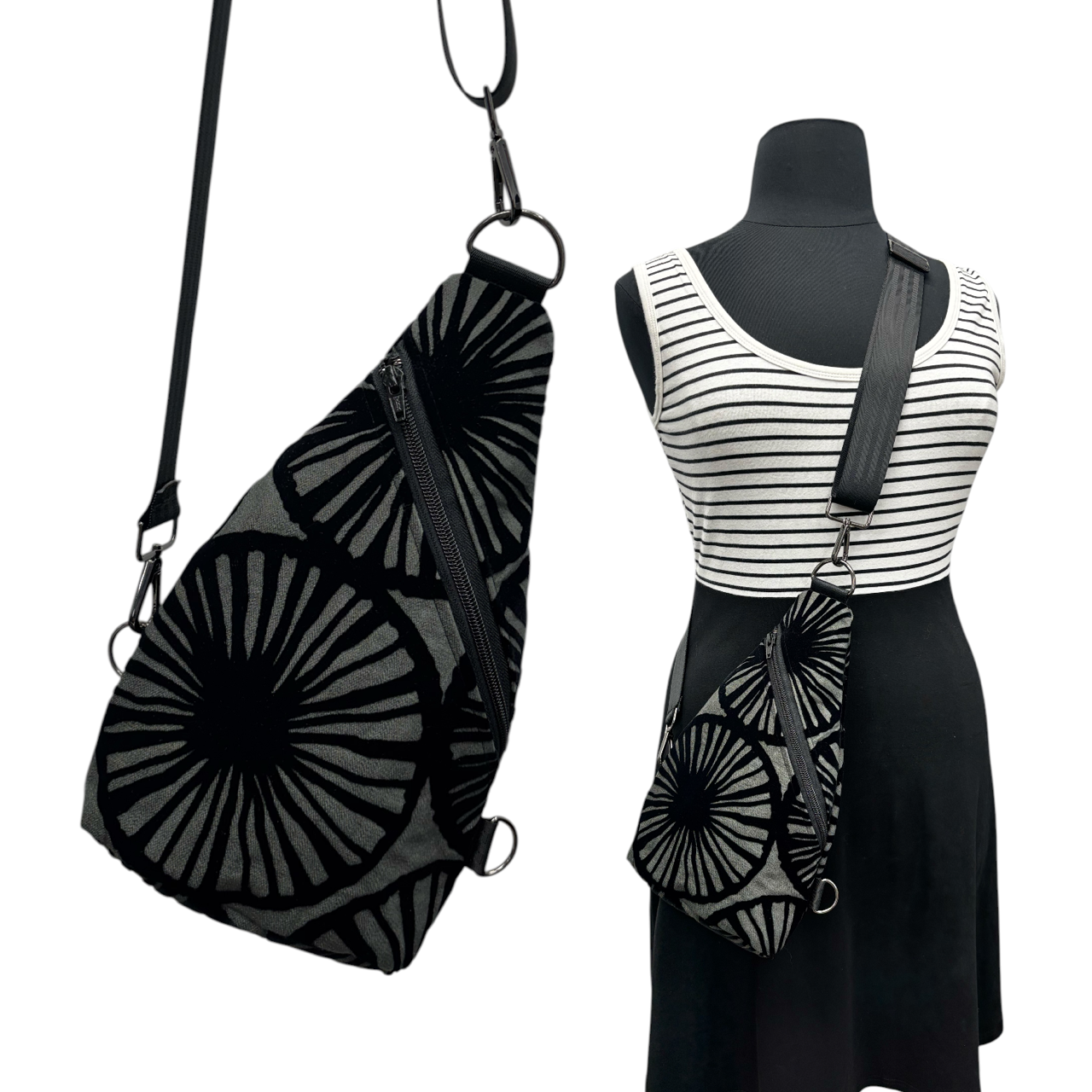 SALE Travel Perfect Sling Black Swirls