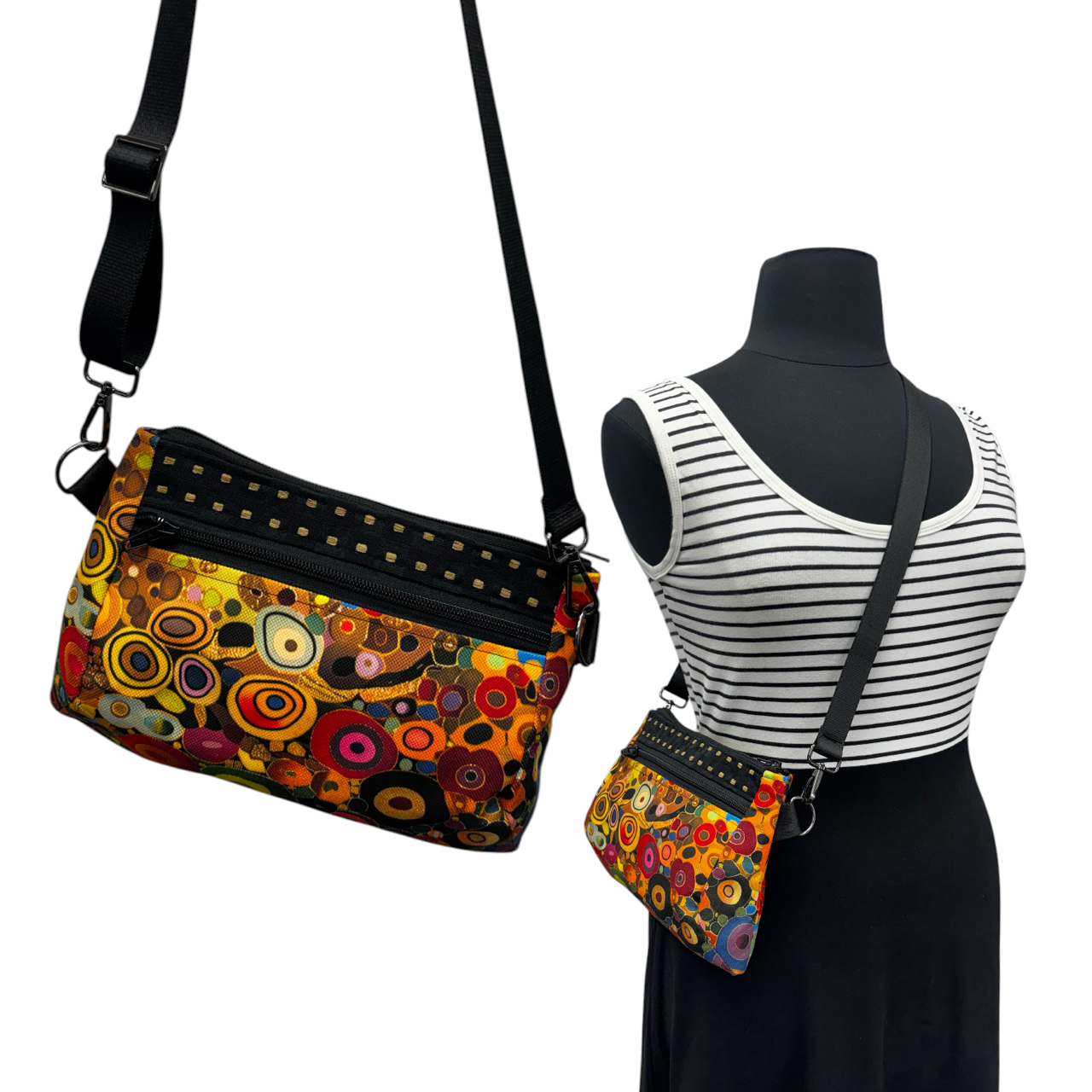 SALE 3-Way Bag Multicolored Circles