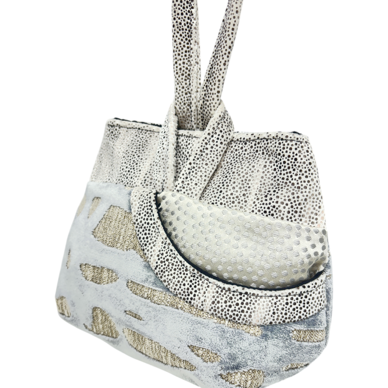 Sale Evening Wristlet Ice Blue Silver Cream -Dream Clouds