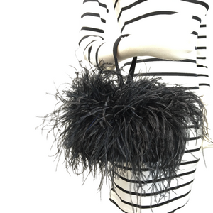 Show Stopping Good Time Wristlet Black Ostrich Feathers