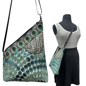 SALE Festival Bag Peacock Teal Grey