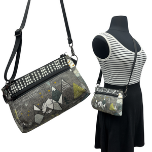 SALE 3-Way Bag Black Grey Mountains