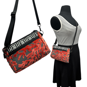 SALE 3-Way Bag Black with Coral