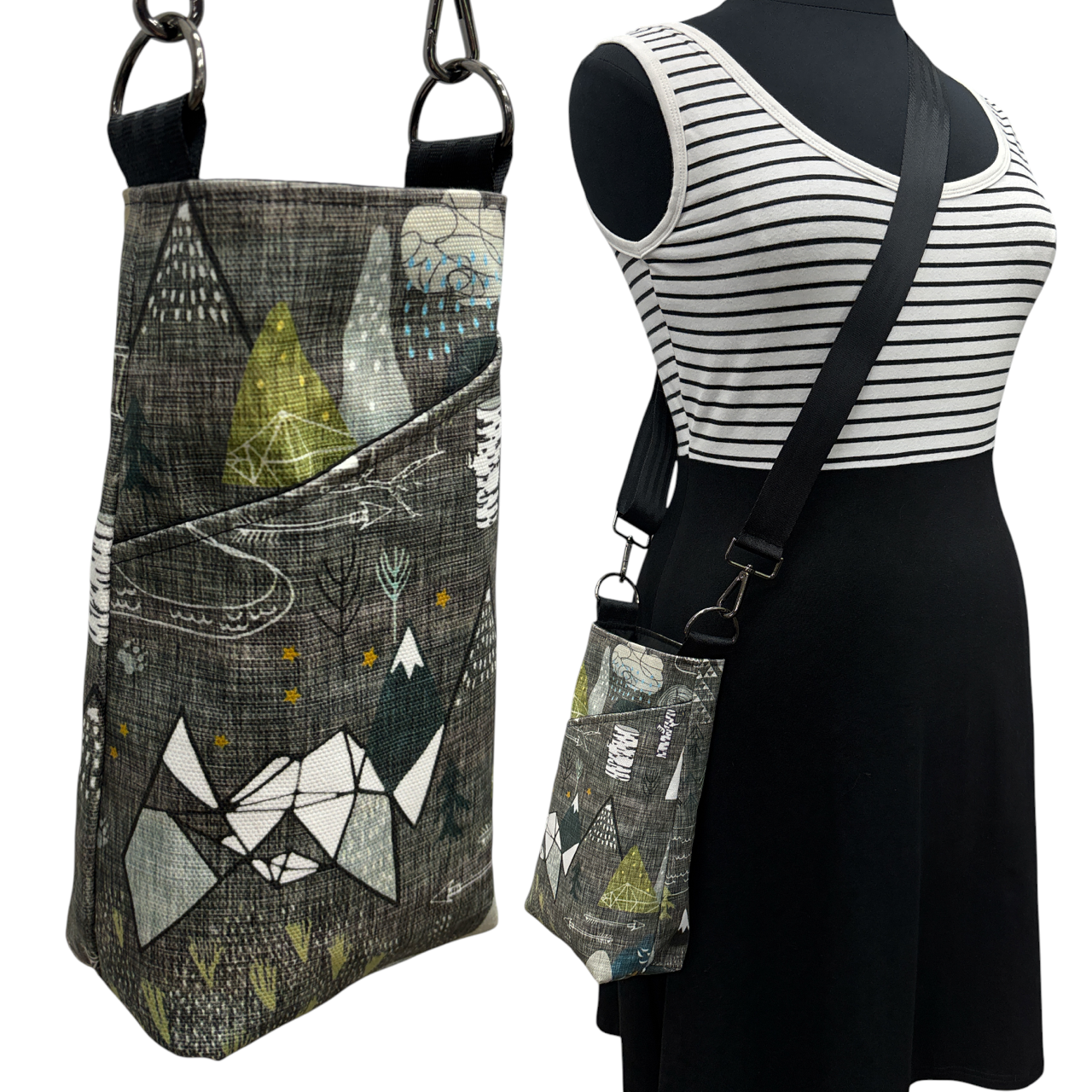 The BEST Water Bottle Bag + Cell Phone Pocket Mountains
