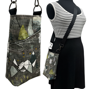The BEST Water Bottle Bag + Cell Phone Pocket Mountains
