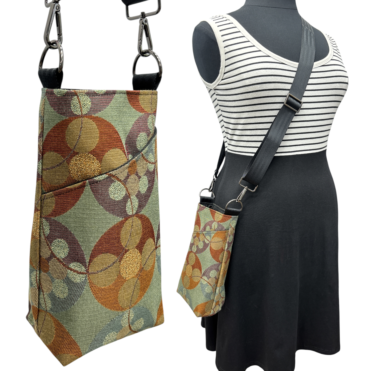 The BEST Water Bottle Bag + Cell Phone Pocket Sandy Geometric