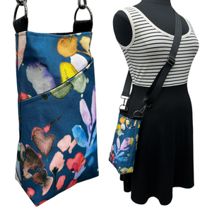 The BEST Water Bottle Bag + Cell Phone Pocket Multicolored Watercolor
