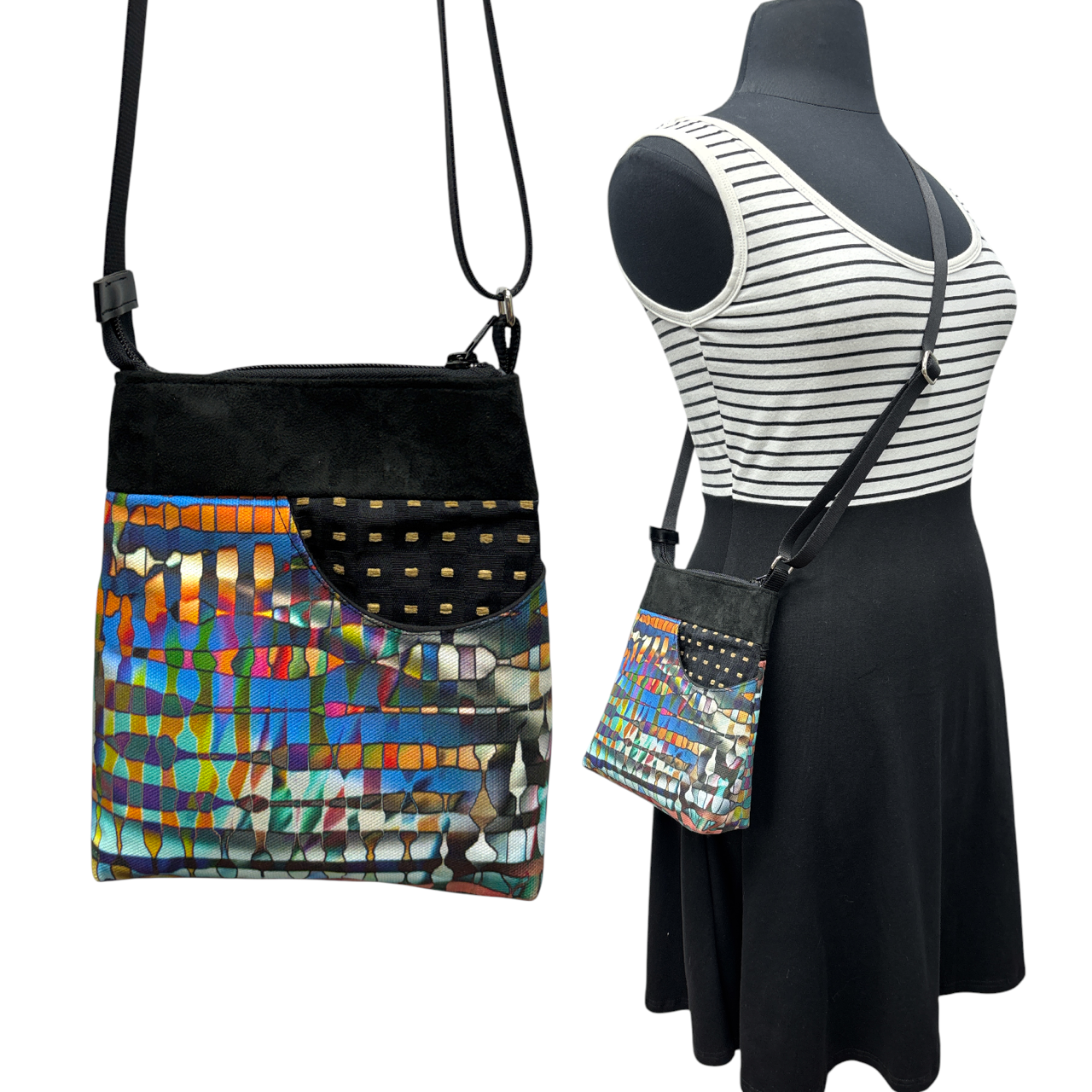 Sale MIILK Bag Black Orange Multicolored Glitch