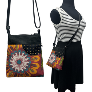 Sale MIILK Bag Red Orange Black Folk Flower
