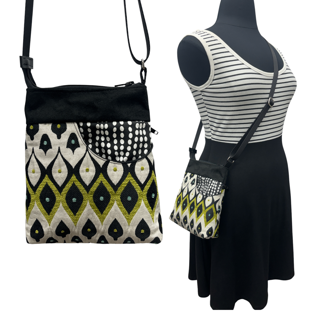 Sale MIILK Bag Black Green Mardi Gras
