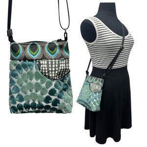 Sale MIILK Bag Grey Teal Peacock