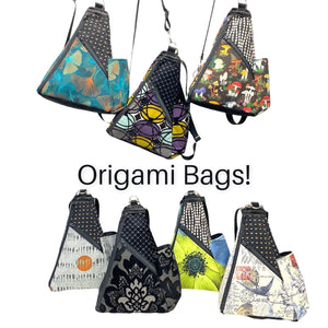 Origami Bag Travel Stamp Black/Cream