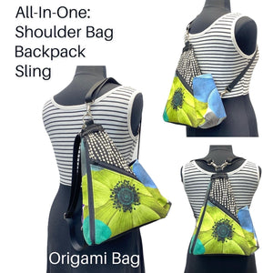 Origami Bag Travel Stamp Black/Cream