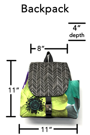 Backpack 60s Green, Black & Multi-Color
