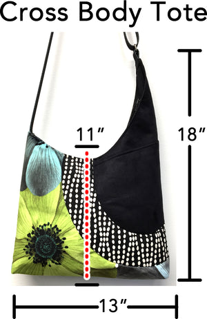 Cross Body Black Lotus Flower