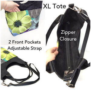 Extra Large Tote Big Flower