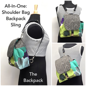 Backpack Grey Tree/Orange Sun
