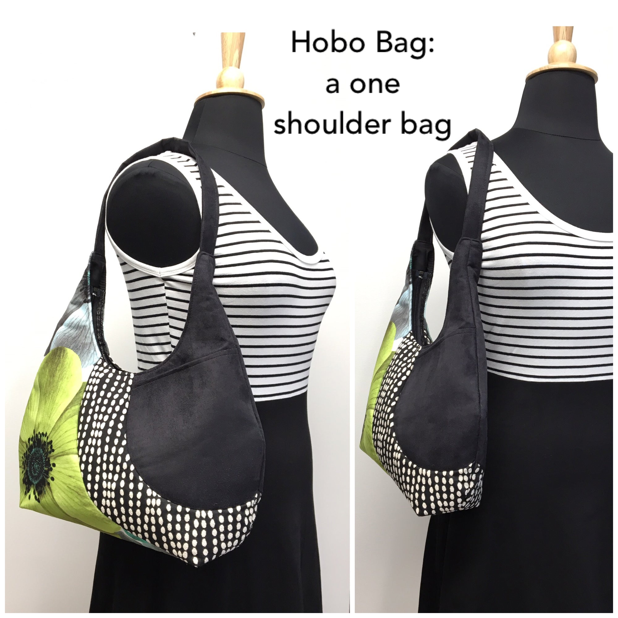 Hobo Bag Geometric Pattern - Goldyfish Handbags