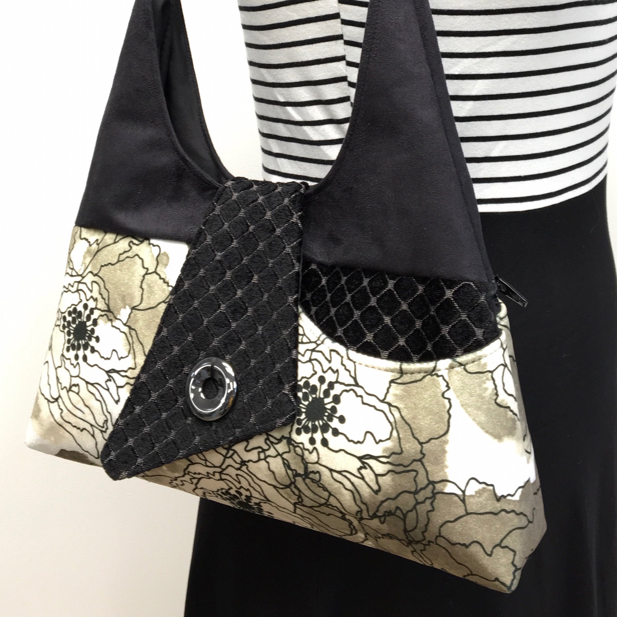 Joyful Tote Cream Watercolor Poppy
