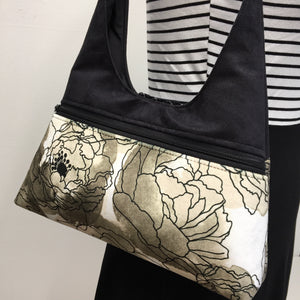 Joyful Tote Cream Watercolor Poppy